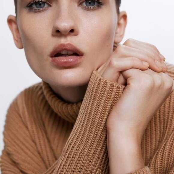 Zara Purl Knit Wool Blend Sweater - Picture 4 of 15